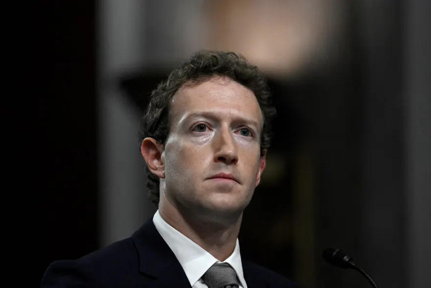 Mark Zuckerberg tijdens een presentatie van Meta