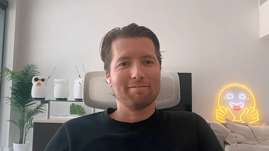 Hugging Face-topman Clem Delangue op een videoverbinding