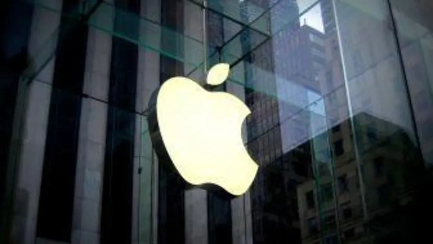 Apple-logo op een gevel